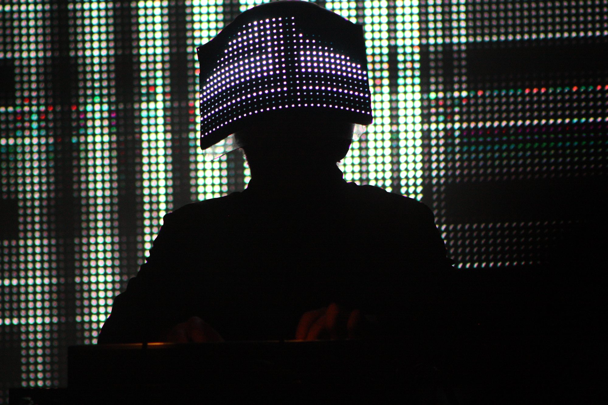 Squarepusher — MoogFest, Asheville, North Carolina (2012). Color photograph by Jeff Pearson.