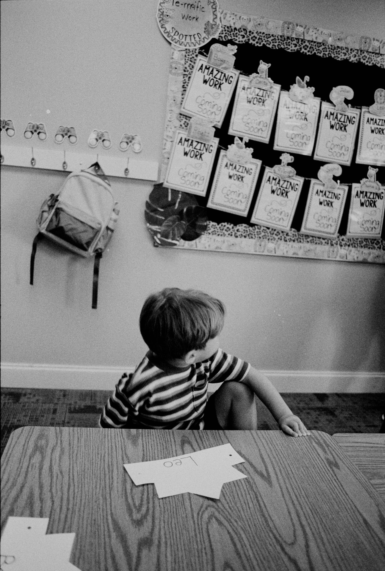 Getting to Work — School. Black and white photograph by Jeff Pearson.