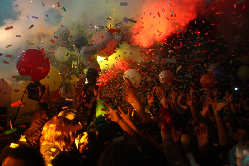 The Flaming Lips — MoogFest, Asheville, North Carolina (2011). Color photograph by Jeff Pearson.