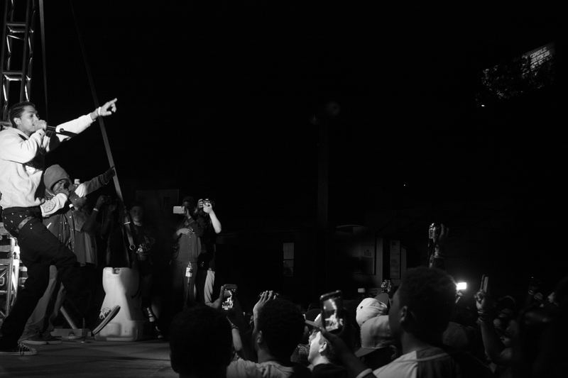 Nipsey Hussle — A3C Hip-Hop Festival, Atlanta, Georgia (2012). Black and white photograph by Jeff Pearson.