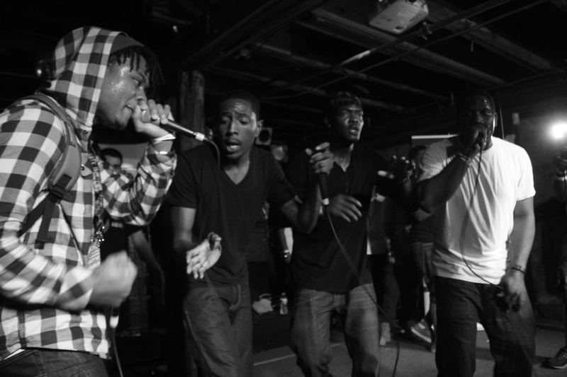 Clear Soul Forces — A3C Hip-Hop Festival, Atlanta, Georgia (2012). Black and white photograph by Jeff Pearson.