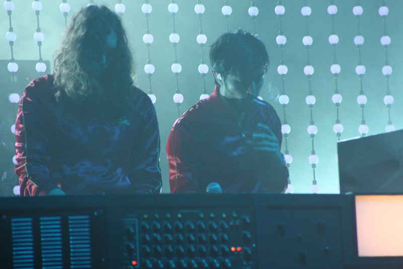 Justice — MoogFest, Asheville, North Carolina (2012). Color photograph by Jeff Pearson.