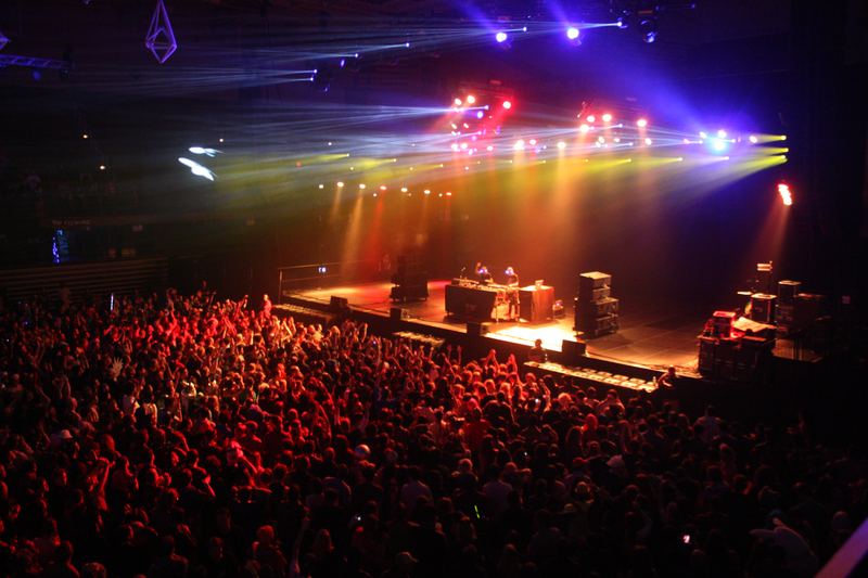 Orbital — MoogFest, Asheville, North Carolina (2012). Color photograph by Jeff Pearson.